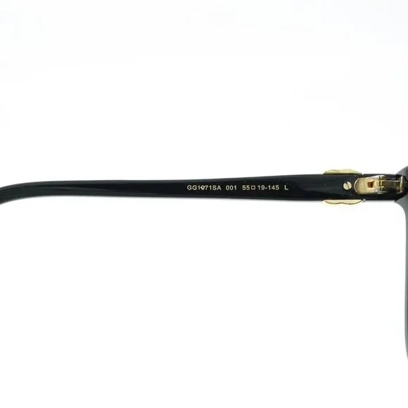 Gucci GG1071 Cat Eye Sunglasses Black Gray OS - Picture 7 of 15